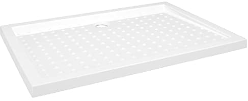 vidaXL Receveur de Douche avec Picots Bac de Douche Base de Douche Salle de Bain Maison Intérieur Anti-Rouille Anti-humidité Blanc 70x100x4 cm ABS