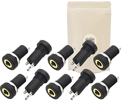 10X Embase Prise Mini Jack Stereo 3,5 mm Femelle plaqué Or 18k façade écrou