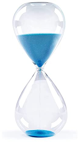 Sablier coloré et tendance, inspiré du sablier Biloba en verre 3 min/5 min/15 min/30 mins/45 mins/60 minutes pour la maison, le bureau