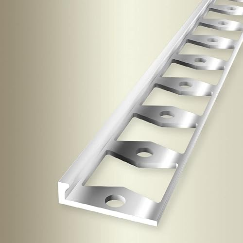 PROVISTON | Abschlussprofil | Breite: 21 mm | Höhe: 3 mm | Länge: 2500 mm | Edelstahl Poliert | Doppel-K-Profil | Geschlossen Gestanzt