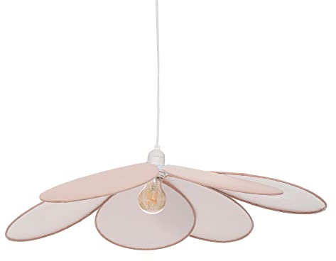 Atmosphera Lampada a sospensione per bambini, rosa, petali intrecciati, L. 64 x F. 18 x A.64 cm