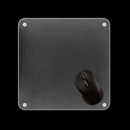 JIANG100 Glass Mouse Pad, Gaming Office Home Clear Glass Mousepad, Computer Keyboard and Laptop Desk Mat for Gamer
