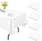 Biertisch Tischdecke, 4 Stück Einweg Tischdecke Weiß, 137 x 274 cm/ 54 x 108 Zoll wasserdichte Tischdecke Party, Tischdecke Hochzeit, Rechteckig Plastik Tischdecke für Party, Geburtstag, Hochzeit