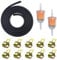 ANBOWEI 1/4 Fuel Hose, 6mm ID Fuel Line Set, 2 Meter Fuel Pipe with 2pcs Fuel Filters and 10pcs Hose Clamps for Moto, Scooter, Cars, Tractors, Lawn Mower and Small Engines