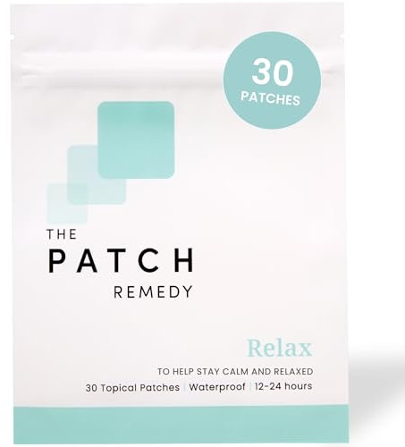 The Patch Remedy Relax Patch | L-Theanine, Lemon Balm, Valerian, Ashwagandha, Passionflower | 30 Patches
