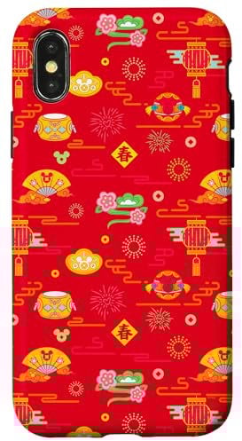 iPhone X/XS Disney Chinese Lunar New Year Hidden Mickey Mouse Pattern Case