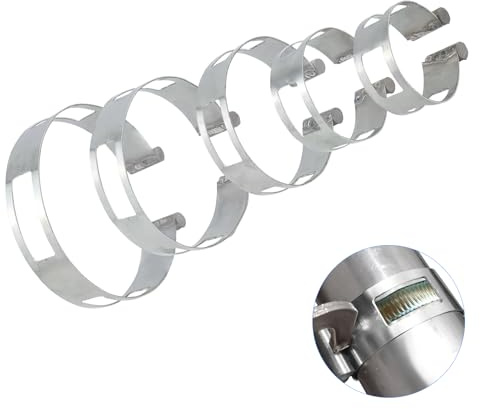 5PCS Stainless Steel Welding Tacking Band Clamp,Clamp-On Exhaust Pipe Tacking Band for Welding Fabrication (Including 2 Inch 2.5 Inch 3 Inch 3.5 Inch 4 Inch)