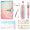 Realjoy Journal Intime Fille de 7 8 9 10 11 12 13 Ans, Journal Intime avec Cadenas,A5 en Cuir PU,Cahier Secret pour Fille,Carnet Secret avec Cadenas, Autocollants, Stylo, Trousse, Bracelet