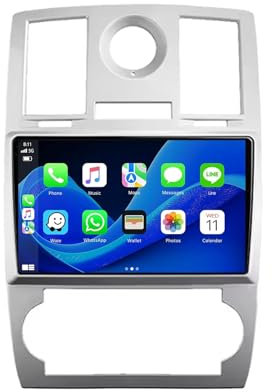 Android 13 2 DIN Car Radio Stereo para Chrysler Aspen 300C 2004-2008 9 Pulgadas Autoradio con WiFi GPS Rear View Camera RDS FM BT DVR SWC Ventilador de refrigeración(2+32G)