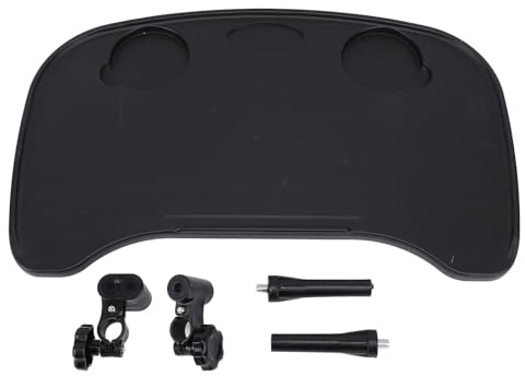 Mtlavishness Wheelchair Tray Table Thickened Removable ABS Wheelchair Desk Lap Board Portable Eating Aid for Home Elderly Black (Black)