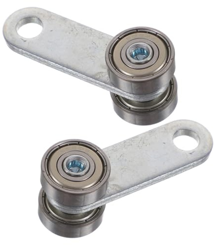 Zerodeko Roulette pour Porte Coulissante Double Roulement, Support en Acier, Charge Maximale 50kg, Fixation par Vis 8mm, pour Portes Coulissantes sur Rail