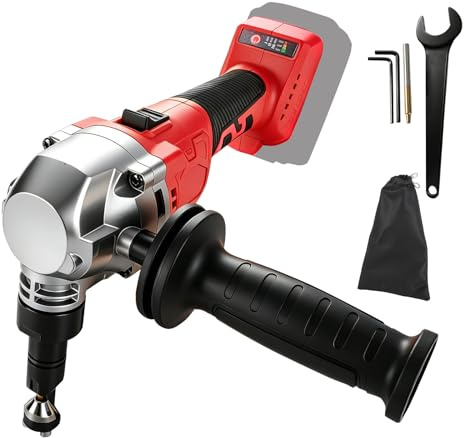 Cordless Metal Nibbler Compatible with Milwaukee 18V, 2200RPM 800W Brushless Sheet Steel Cutter, 360° Rotating Blades, 3 Speed for Cutting Stainless Steel, Aluminium Metal (No Battery)