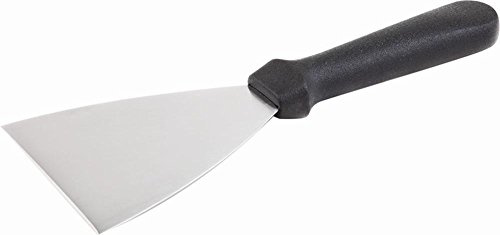 APS 88.929 Feststehender Spachtel mit Anti-Rutsch-Griff, Polypropylen, Edelstahl-Blatt, Schwarz, 12 x 10 x 25 cm