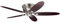 HUNTER FAN Ceiling Fan Low Profile 132 cm Indoor, and Pull chain, Brushed Nickel, 4 Reversible Blades Maple and Chocolate Ideal for Summer or Winter, Model 24372