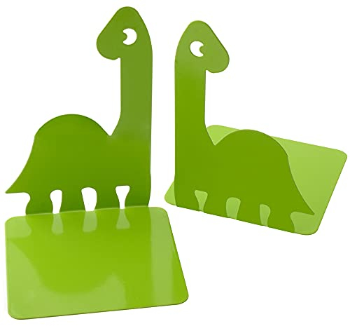 Artkingdome Niedliche Dinosaurier-Buchstützen für Kinder Buchstützen Bücherhalter Regale Ständer Schreibtisch Schule Liberary Buchstützen Dekorative 1 Paar Grün