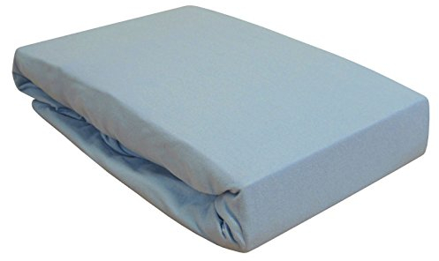 Spannbettlaken für Wasserbett/Boxspring/Übergrößen 180-200x200-220 cm Hell Blau (bleu/Light Blue)