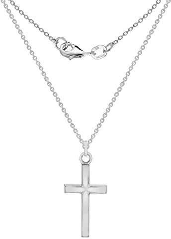 Tuscany Silver Damen Kette Mit Anhänger Sterling Silber Kreuz 46cm/18'