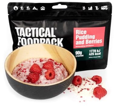 Tactical Foodpack Rice Pudding with Raspberries - Freeze-Dried Meals I Ready to Eat I MRE I Survival I Outdoor Food I Trekking Food I Expedition I Office