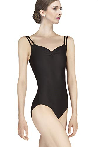Wear Moi MAUVE Gymnastikanzug für Ballett, Tanz und Gymnastik, Damen/Mädchen, Criss Cross Back, Schwarz, Mikrofaser, Schwarz, M