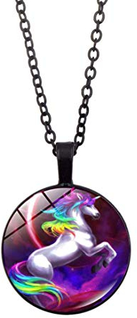 Zonfer Einhorn-Halskette Pegasus Anhänger Kette Schmuck Art Deco Gem Alloy Mann Eine Frau