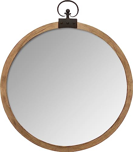 Atmosphera - Spiegel Gousset - Holz D 74 cm - Kastanienbraun