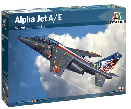 Italeri Alpha Jet A/E 2796S 1:48 Model Building Kit Stand Model Craft Hobby Adhesive Plastic Construction Kit Detailed Unpainted