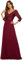 Ever-Pretty Women's Elegant V Neck Floor Length A Line Empire Chiffon with Sequin Prom Dresses Burgundy 12UK