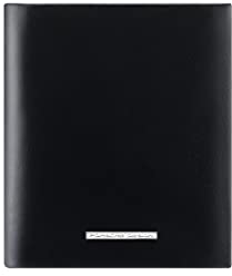 Bric's Porsche Design Horizontale Herren-Brieftasche aus Leder, Classics 6, mit RFID-Schutz, 6 Kartenfächer, Visitenkartenfach, Fach für Geldscheine, Größe: 9 cm x 10,5 cm x 2 cm, Schwarz
