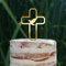 Cake Topper (Friedenstaube) Kreuz Taufe Konfirmation Kommunion Torte Kuchen Deko (Gold)