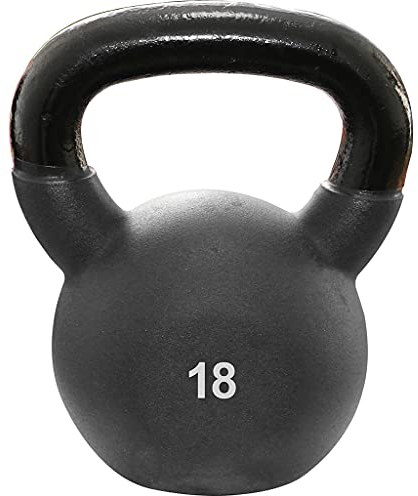Sporttrend 24® Kettlebell 2kg, 4kg, 6kg, 8kg, 10kg, 12kg, 14kg, 16kg, 18kg, 20kg, 22kg, 24kg, 26kg, 28kg, 30kg in schwarz | Kugelhantel Hantel Schwunghantel Gusseisen (18KG, schwarz)