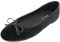 Feversole Ballerina Velluto Colorata con Cuscino in Memory Foam per amaretti da Donna Nero Taglie 38 EU