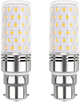 Akynite B22 LED Corn Light Bulb 12W Warm White 3000K 1450LM, AC 230V, Large Bayonet Fitting, Equivalent B22 100W Halogen, BC LED Corn Ceiling Light Bulb, Not Dimmable, 2PCS