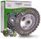 CHM GmbH® Unkrautbürste Prmium 38 Zöpfe für Freischneider von 1,2-3 PS mit (Montage Set M10x1,25) zur effektiven Unkrautentfernung mit 25,4mm Bohrung Drahtbürste Motorsense…