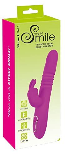 Sweet Smile Sweet Smile Thrusting Pearl Ra Vibrator mit Stoßfunktion und Klitorisreizer Pink One Size