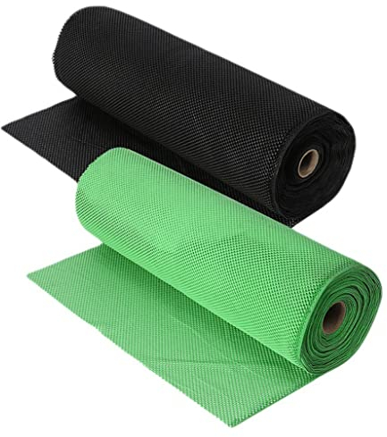 ZONOBI Non Adhesive Shelf Liner Strong Grip Bottom Cabinet Cupboard Organization Liners Washable Fridge Liner Mat for Fruit,Vegetable Drawers (Color : Black, Size : 1.6 * 20m)