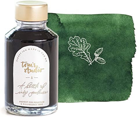 Tom's Studio - Fountain Pen Ink 50ml, Green | Glass Ink Bottles For Fountain Pens