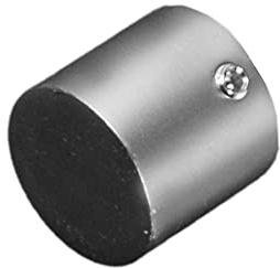 Ourdeco Endkappe für Gardinenstangen Landhaus, ø 16 mm, 2 Stk chrom-matt