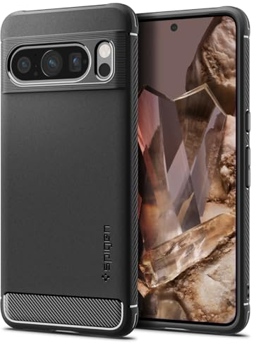 Spigen Rugged Armor Hülle Kompatibel mit Google Pixel 8 Pro -Schwarz