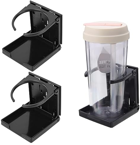 JSKWIKE 2 Pcs Porte gobelets Pliables et réglables pour s'adapter à la Plupart des Tailles de Tasses Bouteilles canettes Porte gobelets pour Voitures camions Camping Cars camionnettes