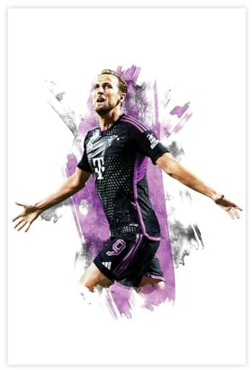 DESHVA Harry Kane – Fußballspieler-Poster, Leinwand, Poster, Schlafzimmer, Dekoration, Sport, Landschaft, Büro, Raumdekoration, Geschenk, ungerahmt, 30 x 45 cm