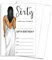 zriauber Einladungen zum 60. Geburtstag, elegantes Kleid, Portrait, 60. Geburtstag, Einladungen mit Umschlägen für Frauen, Geburtstagsparty, Feier, Gastgeschenk und Zubehör, 20 Stück, A20