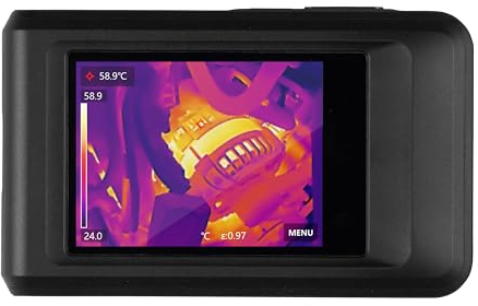 Termocamera Testboy TV 296 con Bluetooth e WiFi, fotocamera a infrarossi (display LCD touch a colori, memoria flash integrata da 16 GB, compatibile con Bluetooth e WiFi)