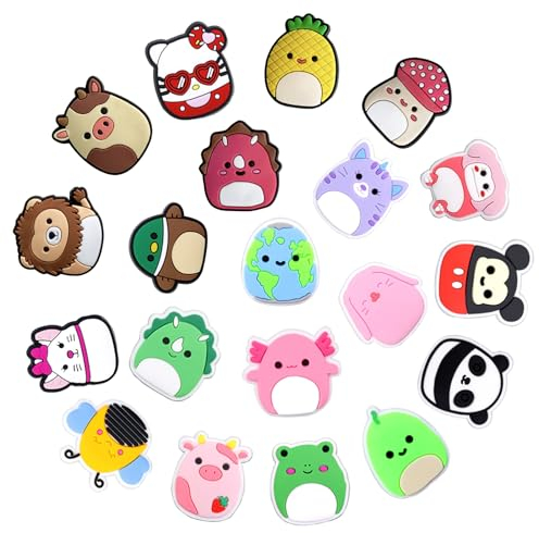 INBOLM 20Piece Fun Cute Shoe Charms for Charms Diy Accessories Shoes Buckle Decorative Accessories Perfect for Beach Bags Birthday Party Favor Gifts Ideal Accessories for Kids, Girls and Adults