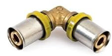 Gomito 90 gradi a pressare per tubo Gas (16x16)