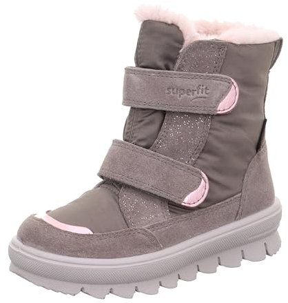 Superfit Flavia Warm gefütterte Gore-Tex, Stivali da Neve, Grau/Rosa 2000, 35 EU Larga