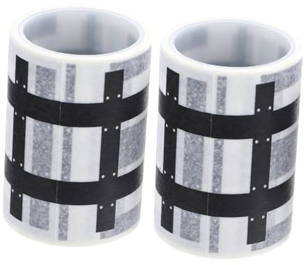 Abaodam 8 Rollen Spurband Aufkleber für Geschenkanhänger Logo-Aufkleber DIY-Verkehrsband Züge Spielzeug Straßenband Aufkleber für Straßenbänder Bahn Schienen Auto Model Klebeband Papier
