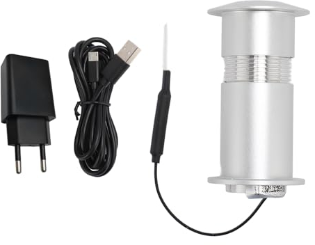 Tür Augenloch Kamera für TUYA APP Steuerung, WiFi Connect Home Security Überwachung, Elektronische Türspion Kamera, 1.6mm Fischaugenobjektiv. (SILVER)