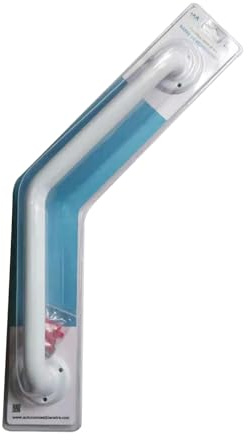 AUTONOMIE ET BIEN-ETRE TMI 0043 Lot DE 2 Barres COUDEES Blanches, Blanc