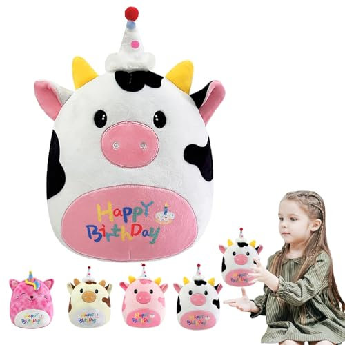 POPOYU Kuh schwarz weiß Kissen, neue kreative süße gruselige Kissen Puppe, dekorative Kissen für Kinder Weihnachten Geburtstagsgeschenke weiches Bett / Sofa Dekorationen