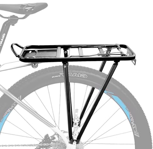 JOLIGAEA Porte Bagage Vélo Arrière, Porte Bagage Avant Velo Charge Maximale de 35 Kg, Porte Bagage VTT Arrière Réglable, Porte Vélo Universel, Porte-Bagages Matériau en Alliage d'Aluminium
